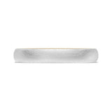 Classic Two-Tone Rounded Wedding Band in Brushed Finish