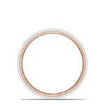 Classic Two-Tone Flat Wedding Band in High Polish