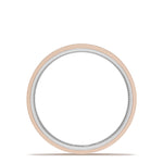 Classic Two-Tone Flat Wedding Band in Brushed Finish
