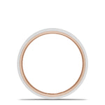Classic Two-Tone Flat Wedding Band in Brushed Finish