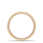 Classic Two-Tone Flat Wedding Band in Brushed Finish