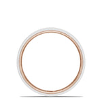 Classic Two-Tone Flat Wedding Band in Satin Finish