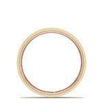 Classic Two-Tone Flat Wedding Band in Satin Finish