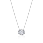 17"" Horizontal Oval Bloom Diamond Necklace