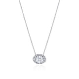 17"" Horizontal Oval Bloom Diamond Necklace