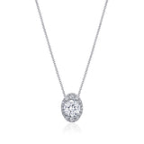 17"" Vertical Oval Bloom Diamond Necklace