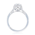 Round with Cushion Bloom Engagement Ring