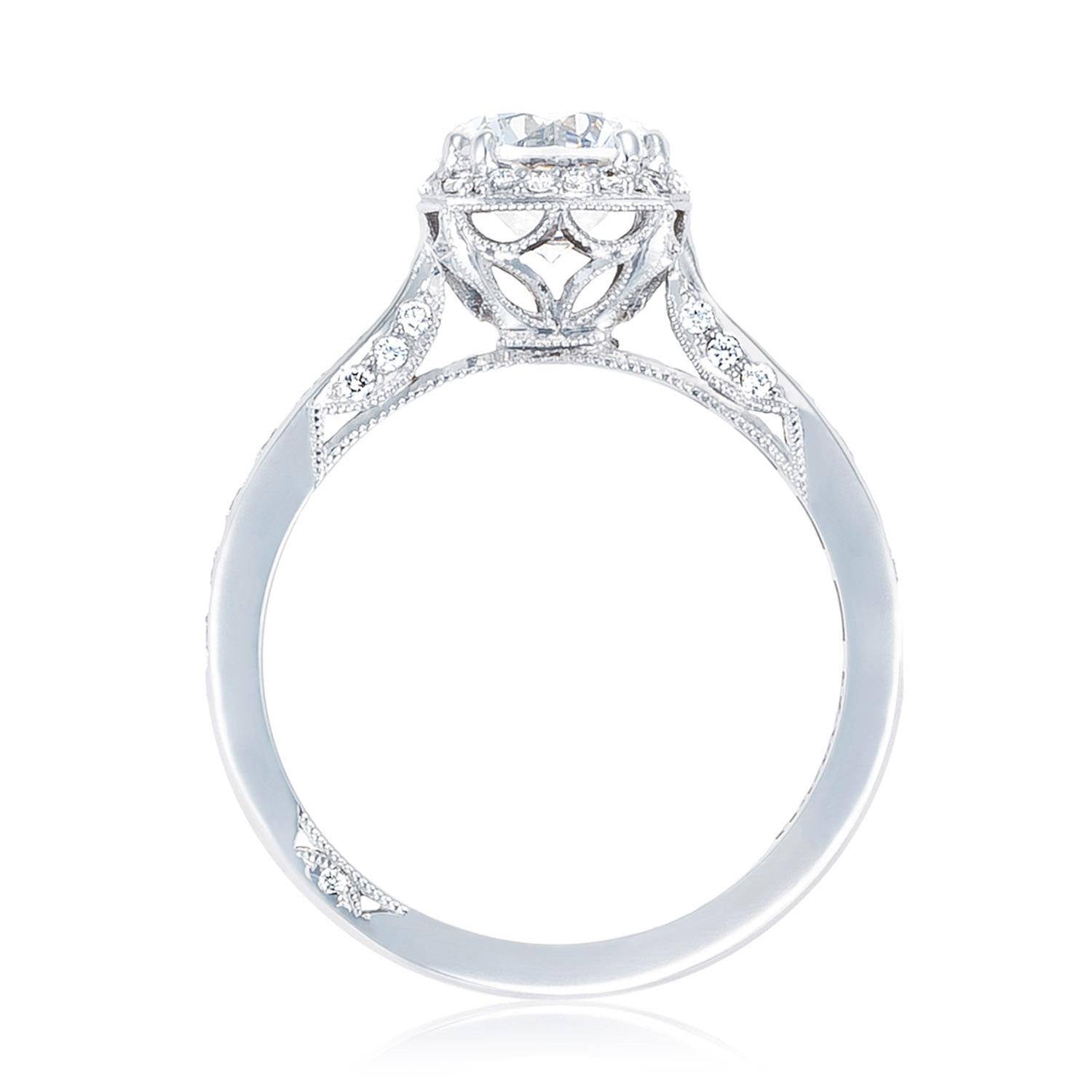 Round with Cushion Bloom Engagement Ring