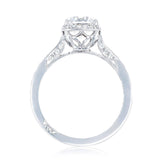 Round with Cushion Bloom Engagement Ring