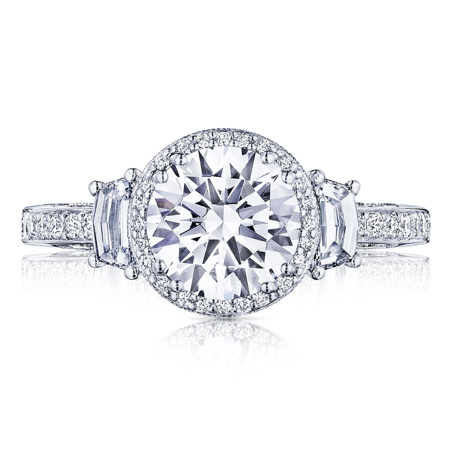 Round 3-Stone Engagement Ring