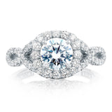 Round with Cushion Bloom Engagement Ring