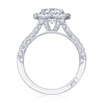 Round with Cushion Bloom Engagement Ring