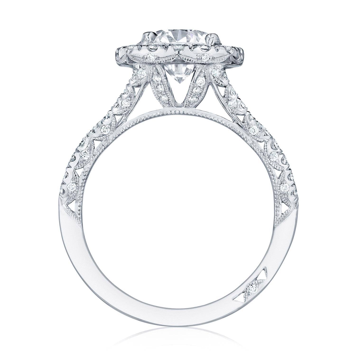 Round with Cushion Bloom Engagement Ring