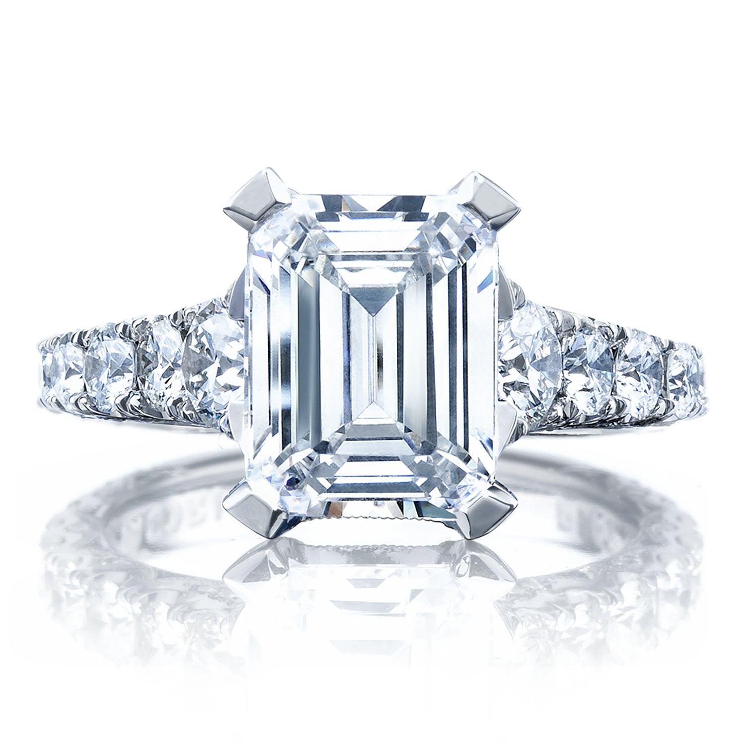 Emerald Solitaire Engagement Ring