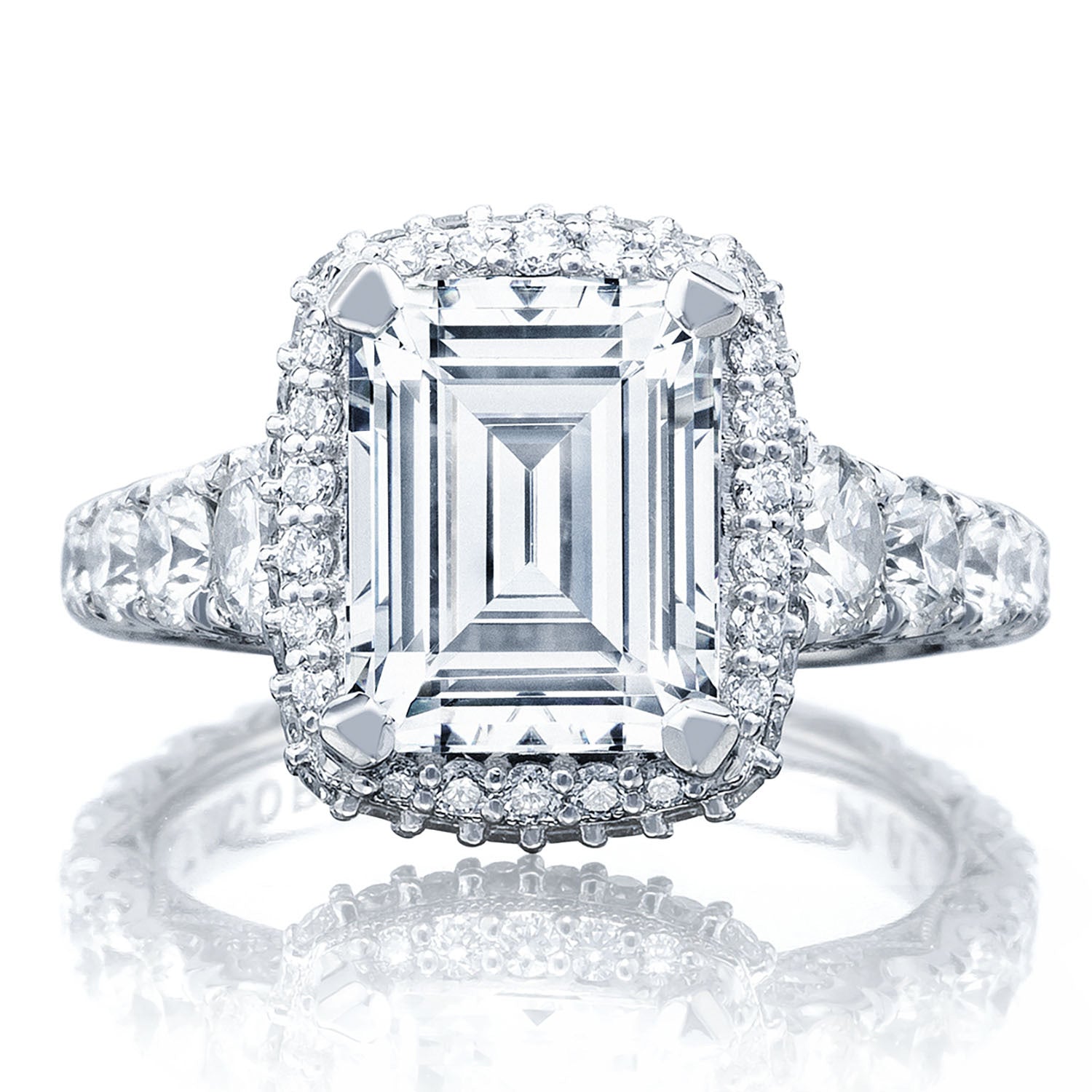 Emerald Bloom Engagement Ring