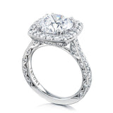 Round with Cushion Bloom Engagement Ring