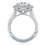 Round with Cushion Bloom Engagement Ring