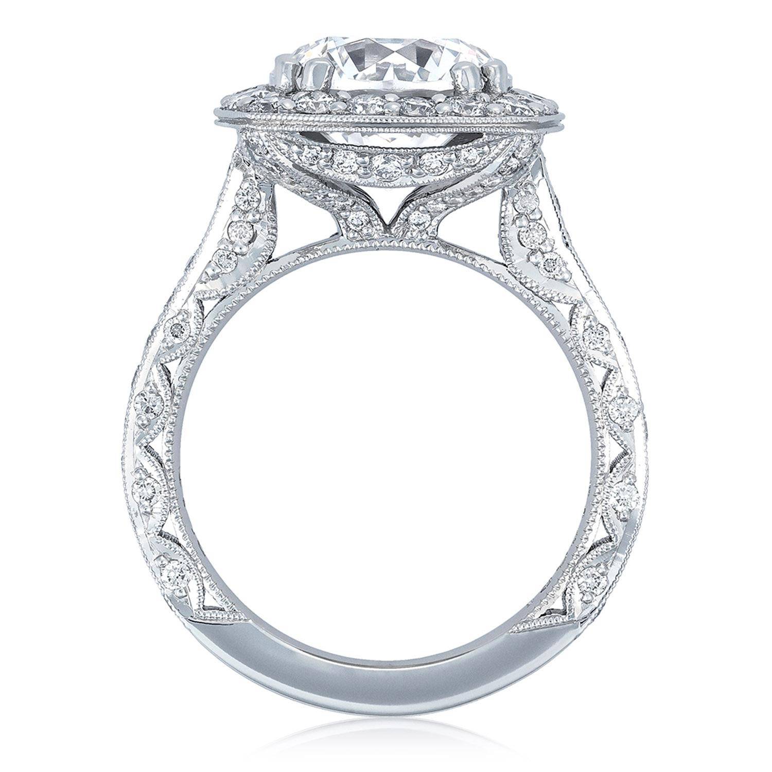 Round with Cushion Bloom Engagement Ring