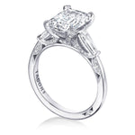 Round 3-Stone Engagement Ring