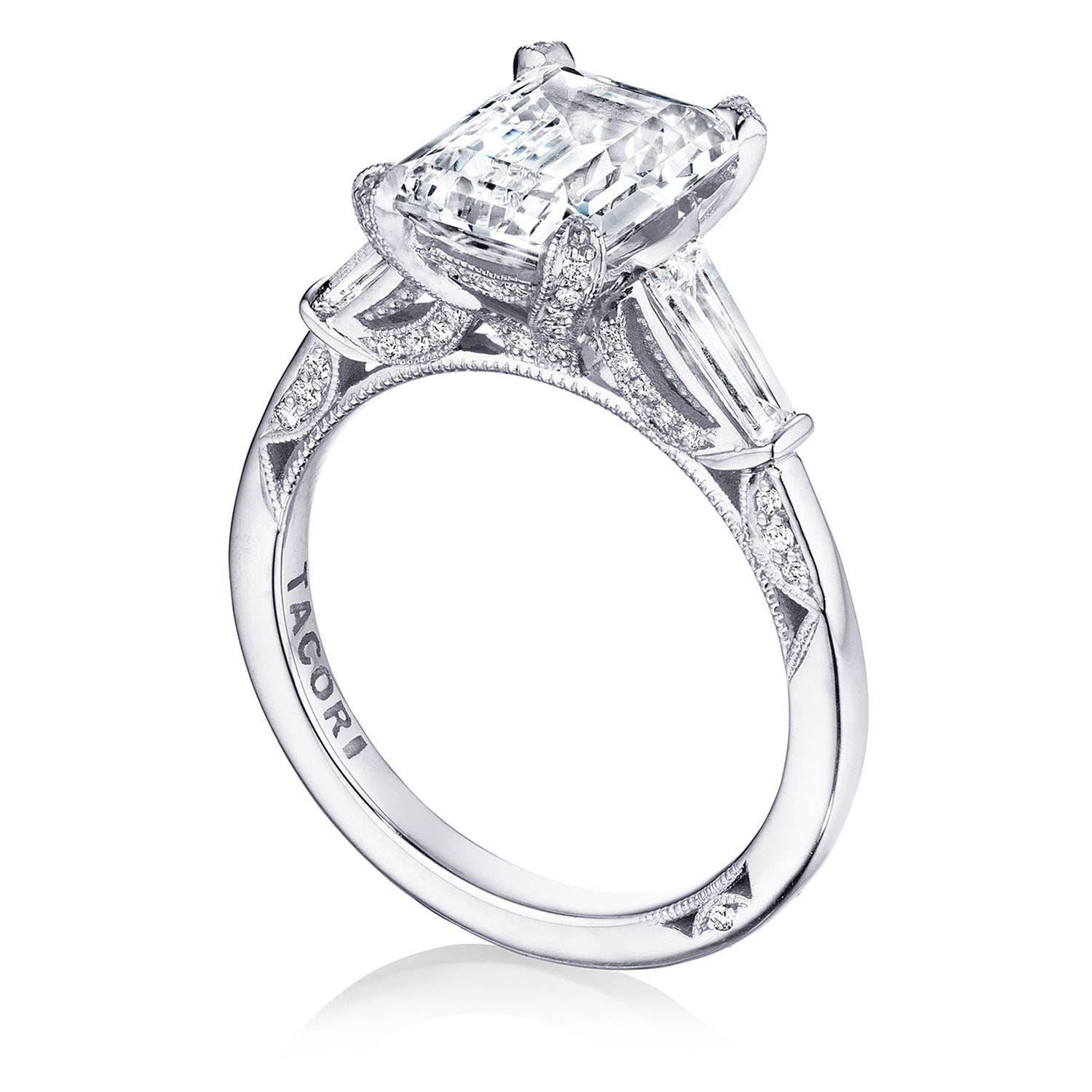 Round 3-Stone Engagement Ring