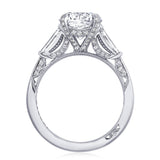 Round 3-Stone Engagement Ring