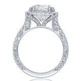 Round with Cushion Bloom Engagement Ring