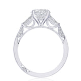 Round 3-Stone Engagement Ring