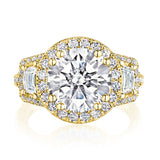 Round 3-Stone Engagement Ring