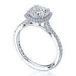 Round with Cushion Bloom Engagement Ring