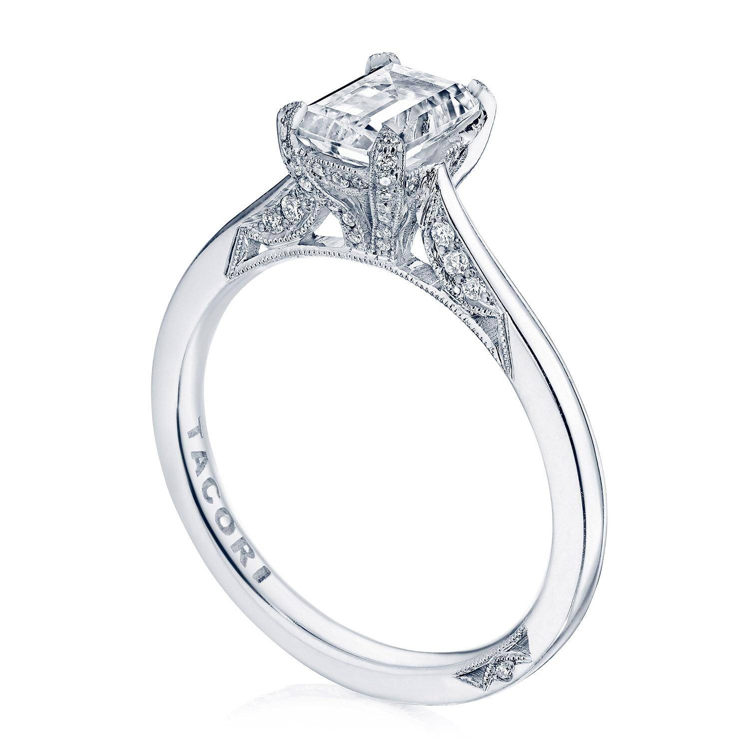 Emerald Solitaire Engagement Ring