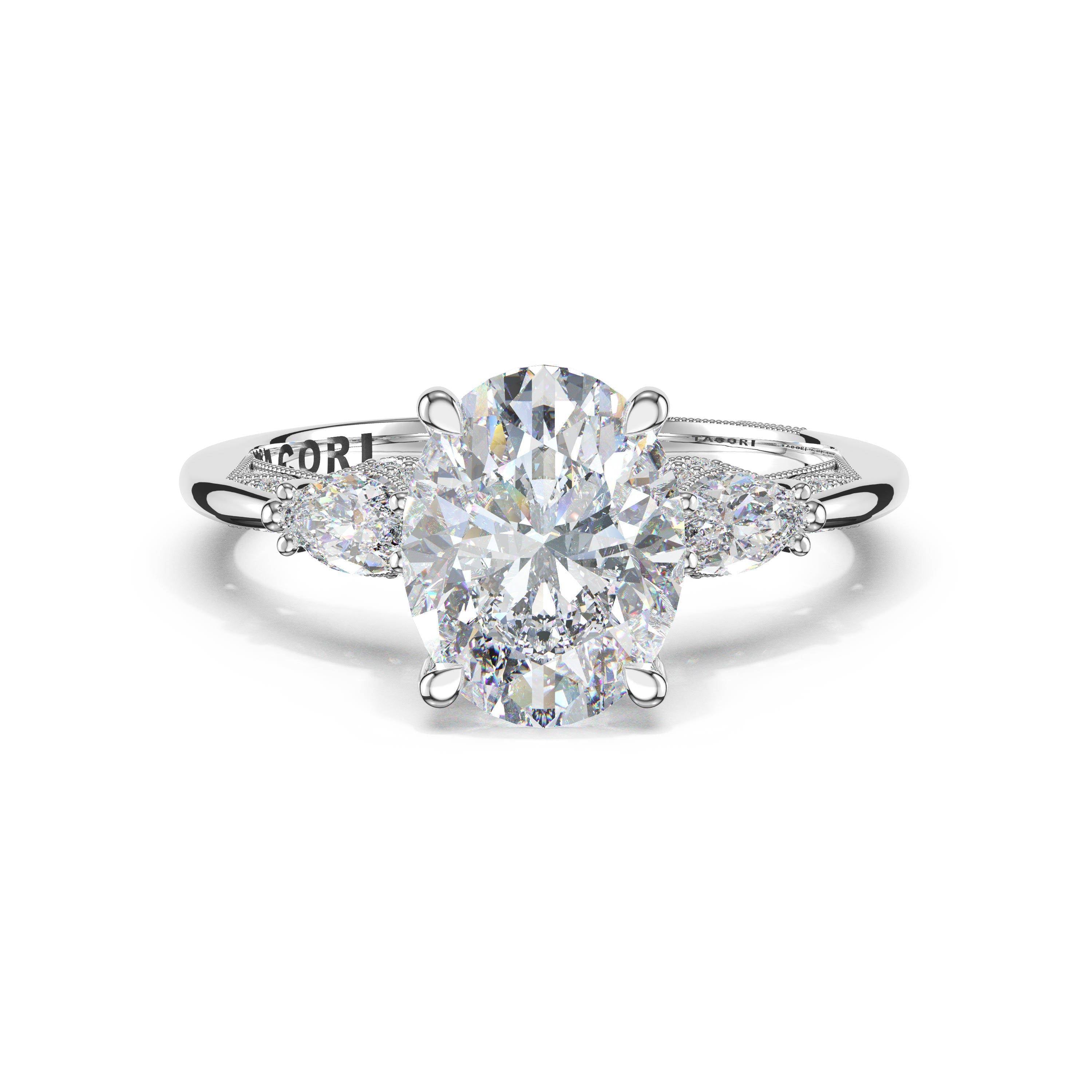Oval 3-Stone Engagement Ring