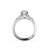 Oval 3-Stone Engagement Ring