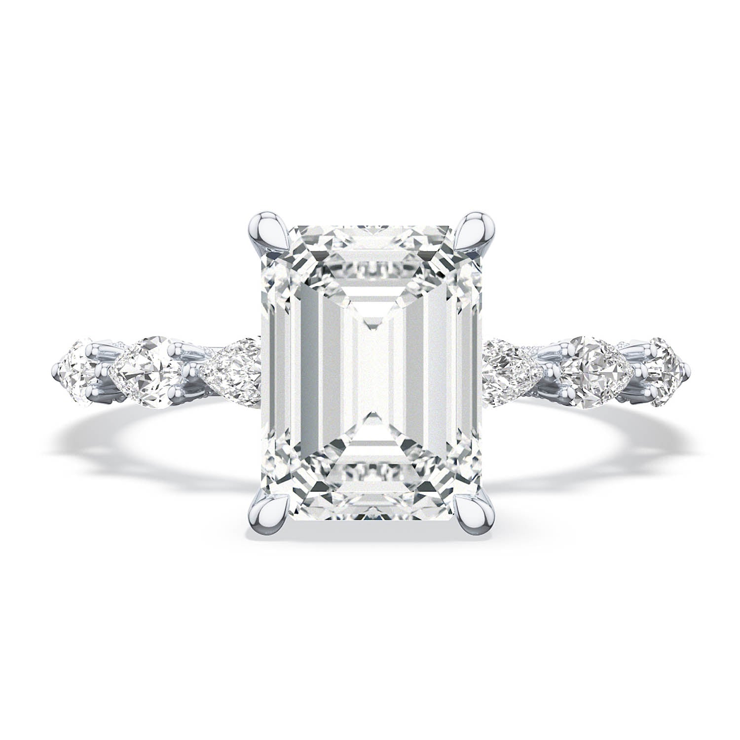 Emerald Solitaire Engagement Ring