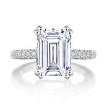 Emerald Solitaire Engagement Ring