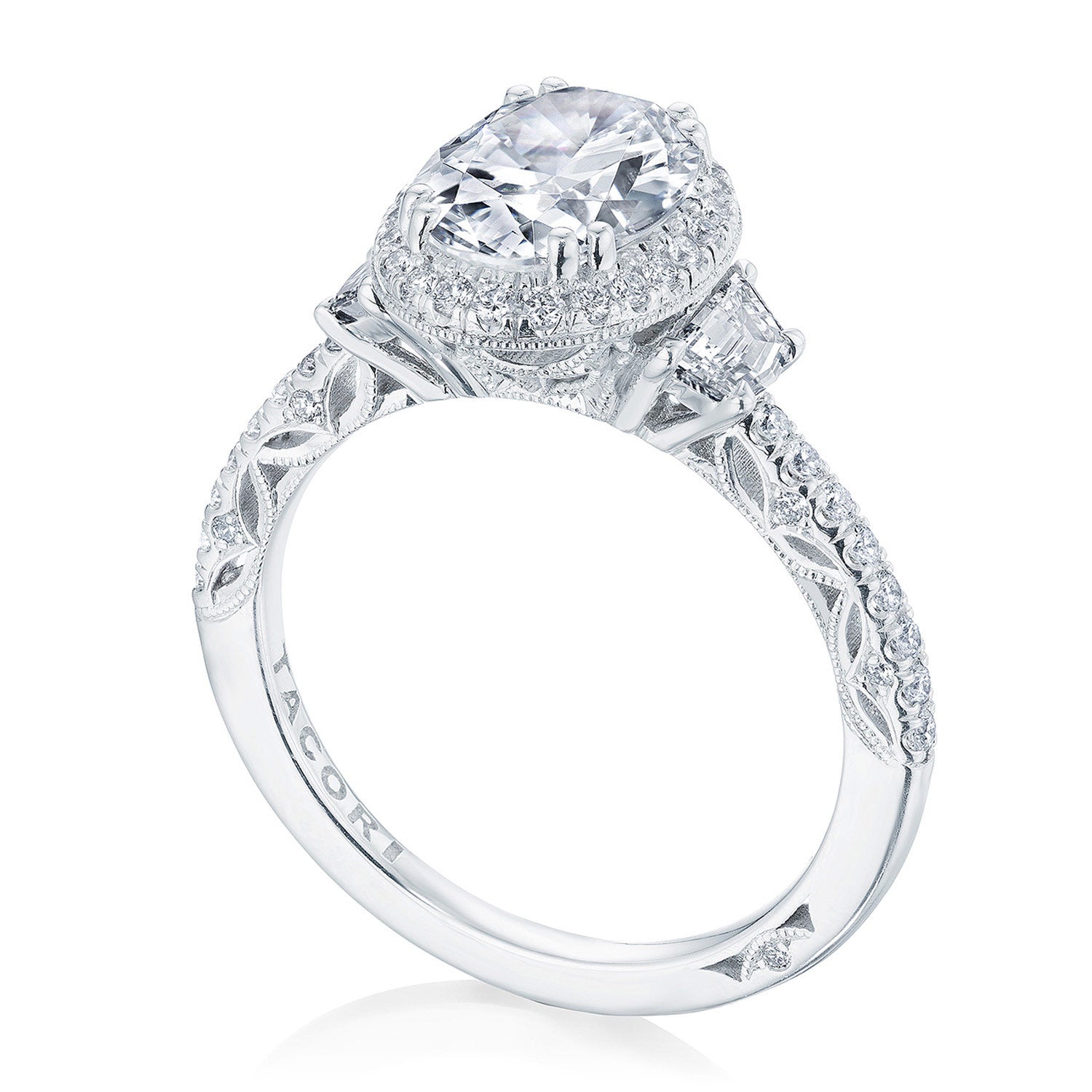 Oval 3-Stone Engagement Ring