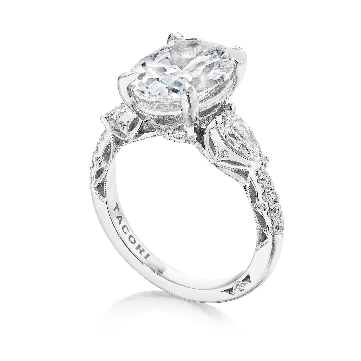 Oval 3-Stone Engagement Ring