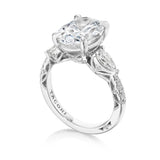 Oval 3-Stone Engagement Ring