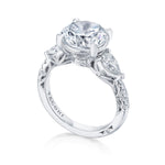 Round 3-Stone Engagement Ring