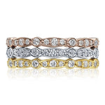 Marquise and Round Design Wedding Band