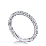 French Pavé Diamond Wedding Band - 2mm