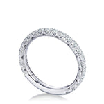 French Pavé Diamond Wedding Band - 2.5mm
