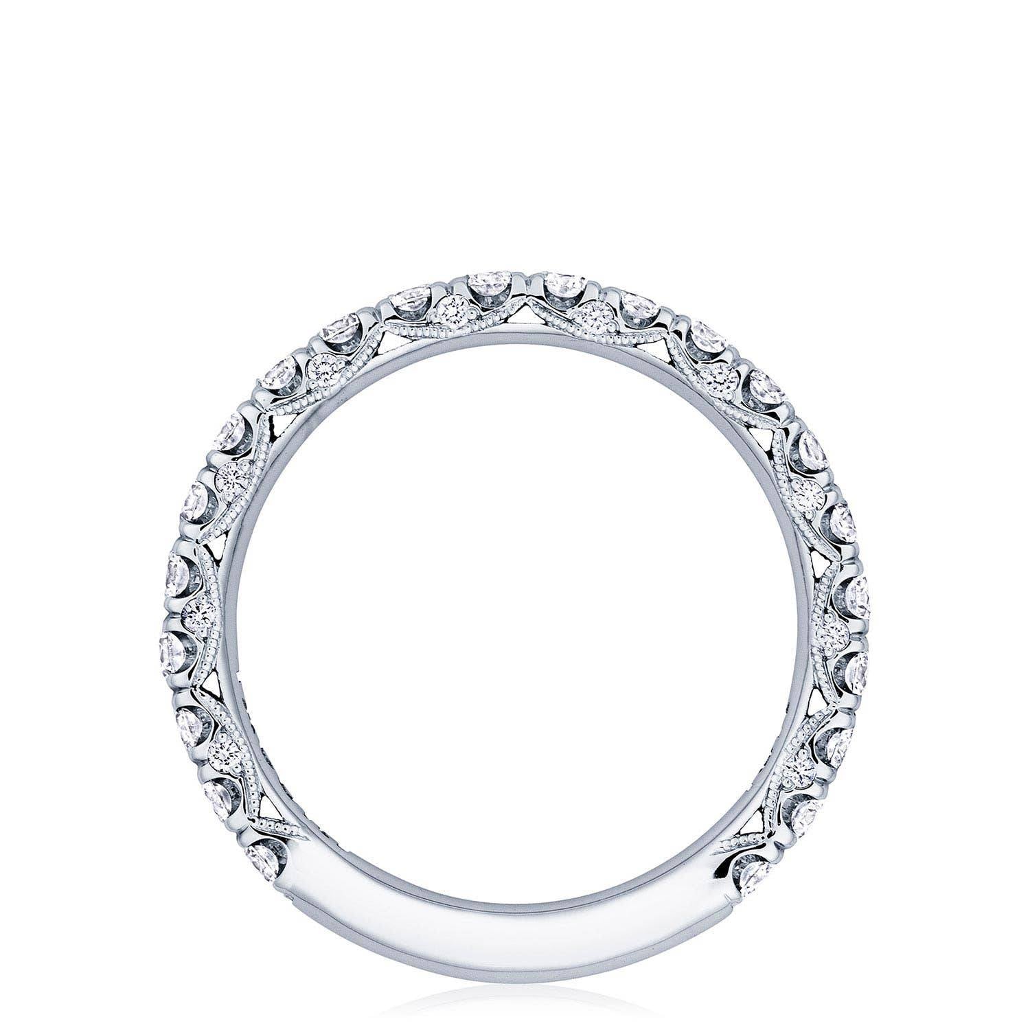 French Pavé Diamond Wedding Band - 2.5mm