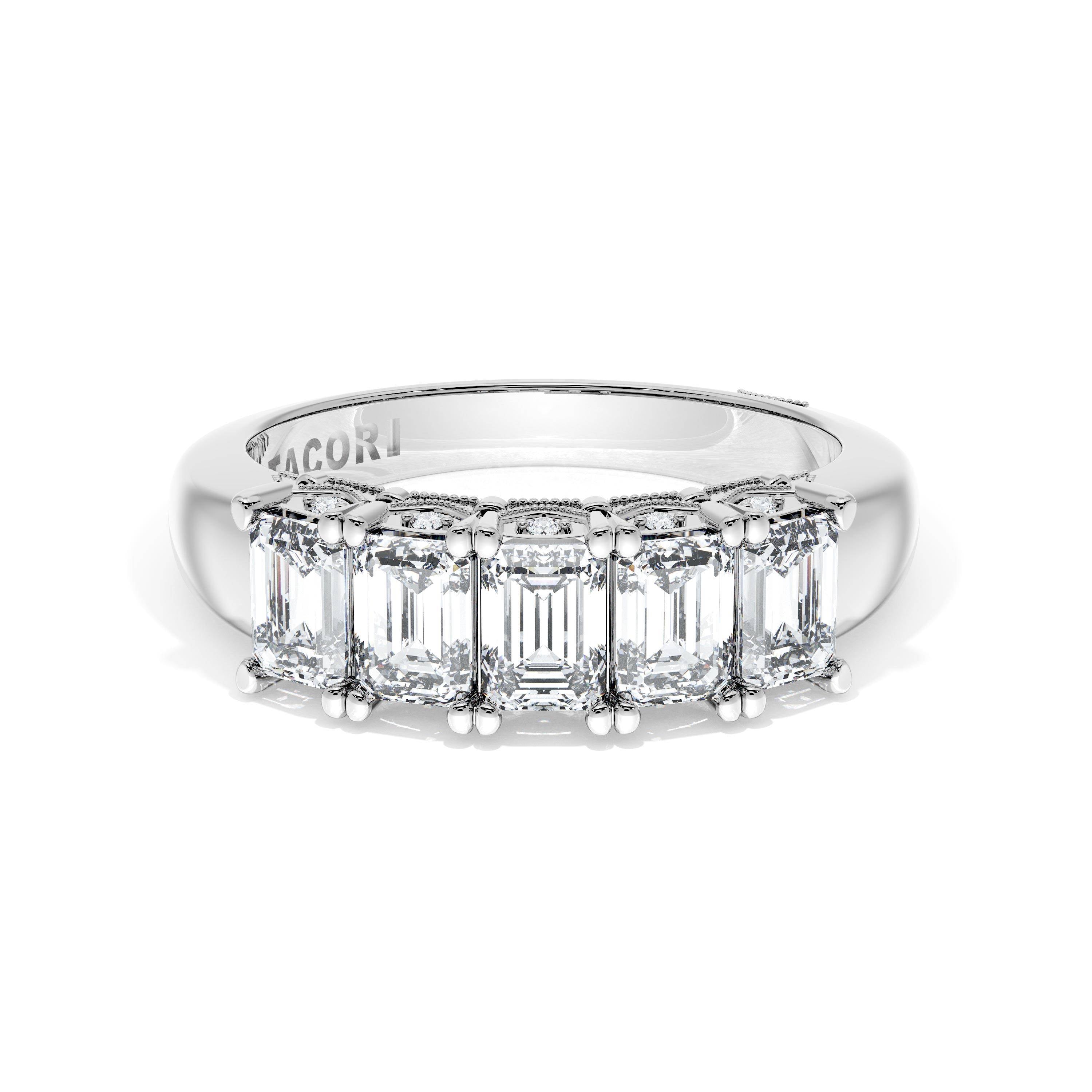 Emerald Cut Diamond Eternity Band