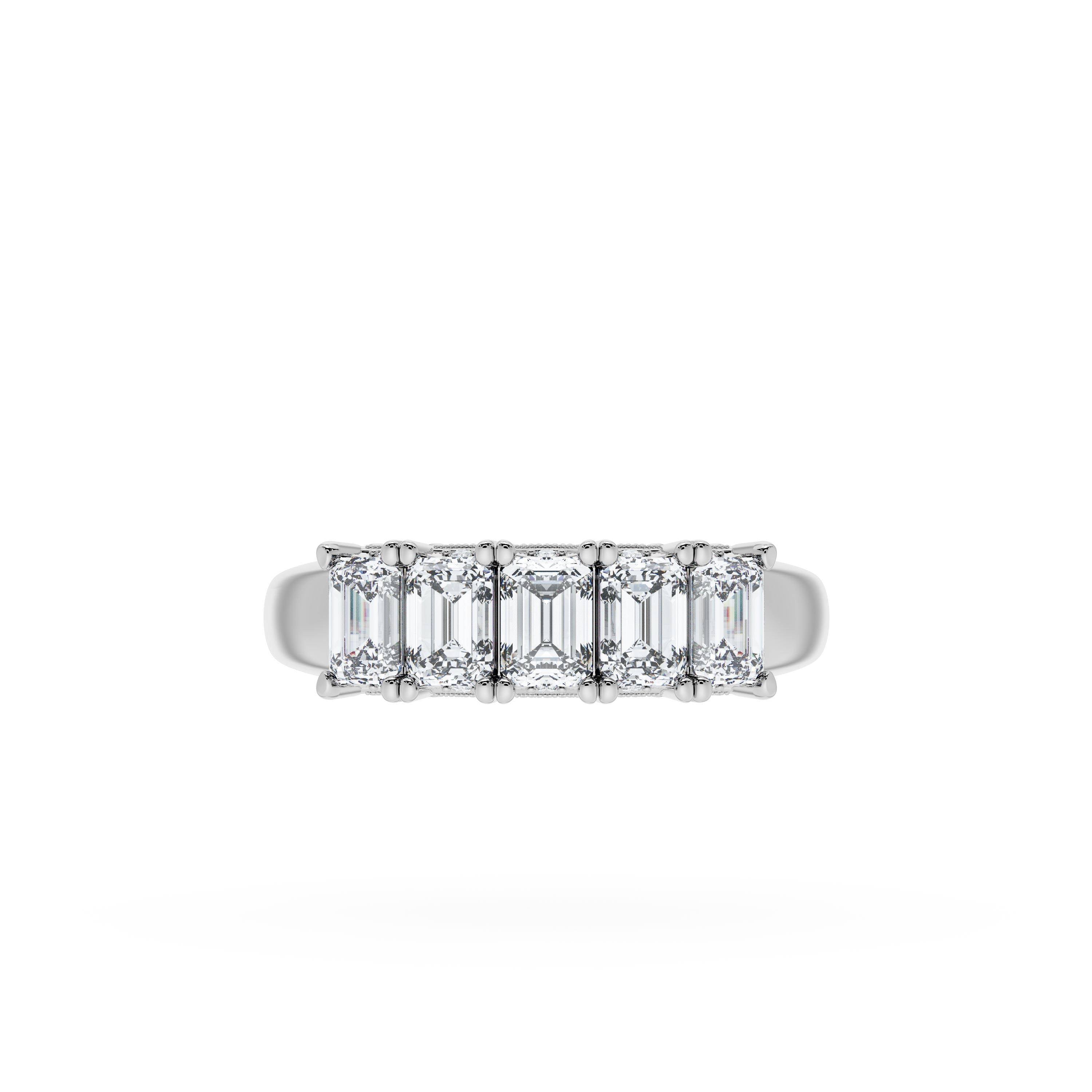 Emerald Cut Diamond Eternity Band