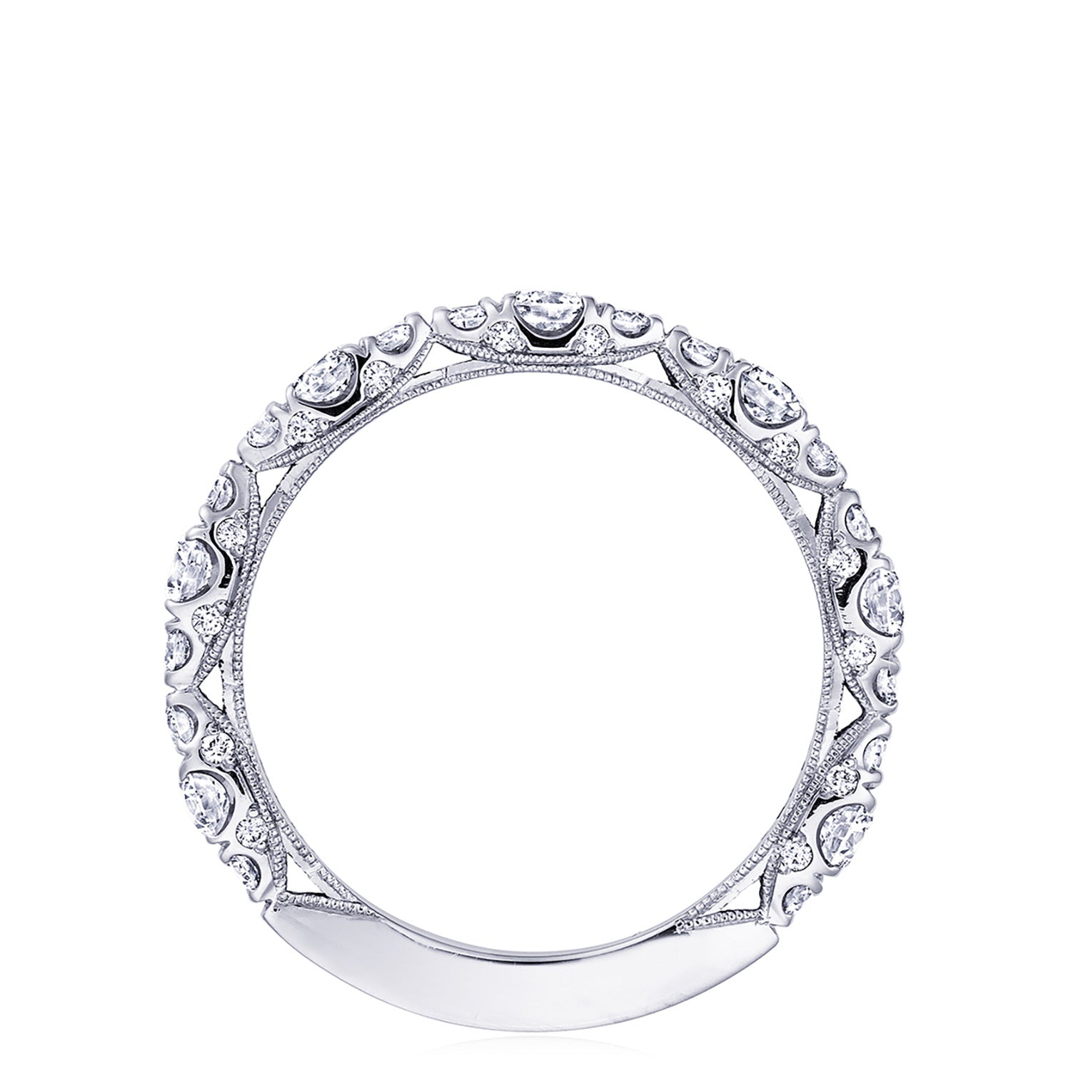 Marquise Shape Design Detail Wedding Band
