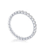 Round Bezel Droplet Wedding Band with Diamond
