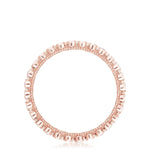 Round Bezel Droplet Wedding Band with Diamond