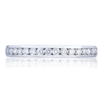 Channel Set Wedding Band