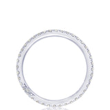 French Pavé Diamond Wedding Band - 2mm