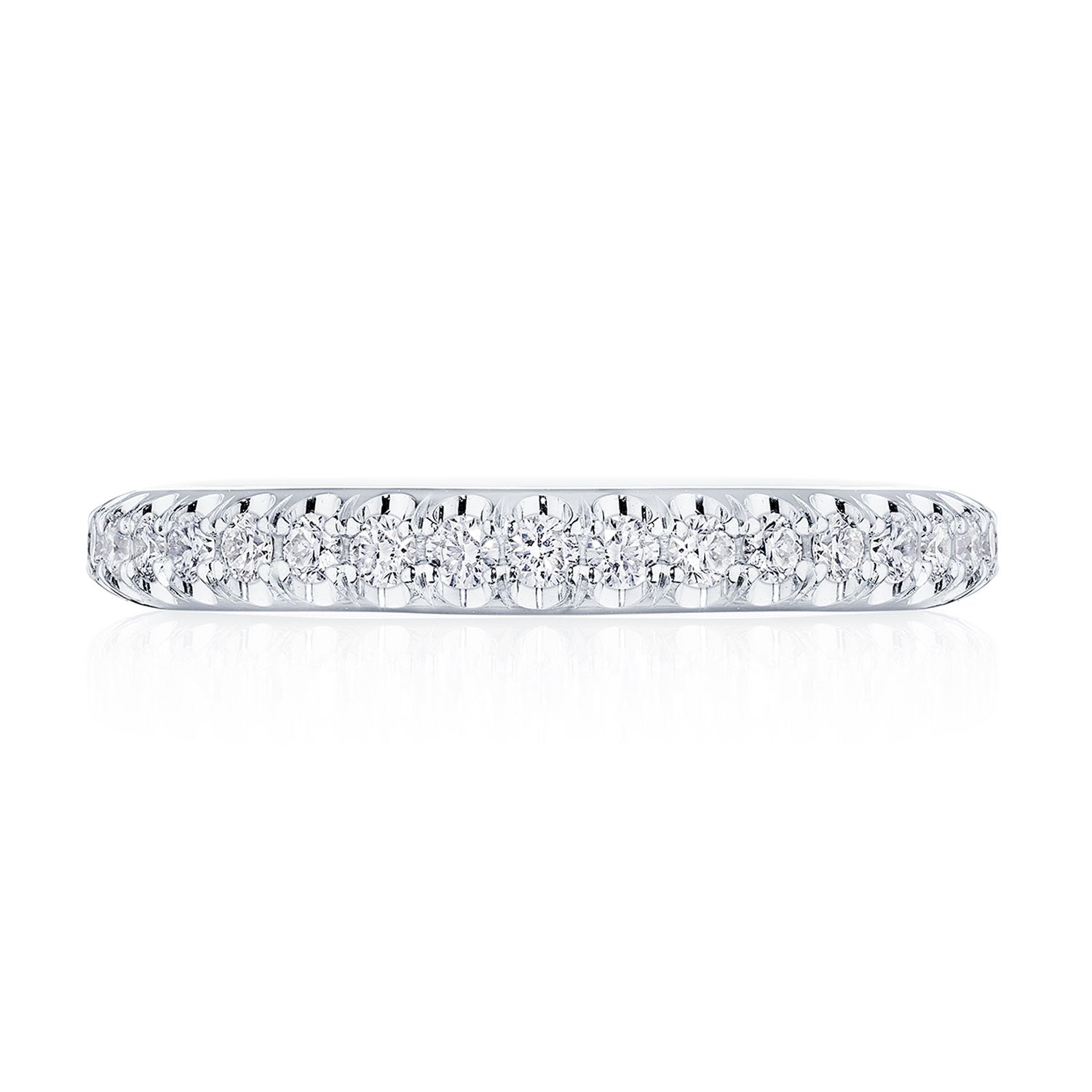 Single Row Pavé Wedding Band